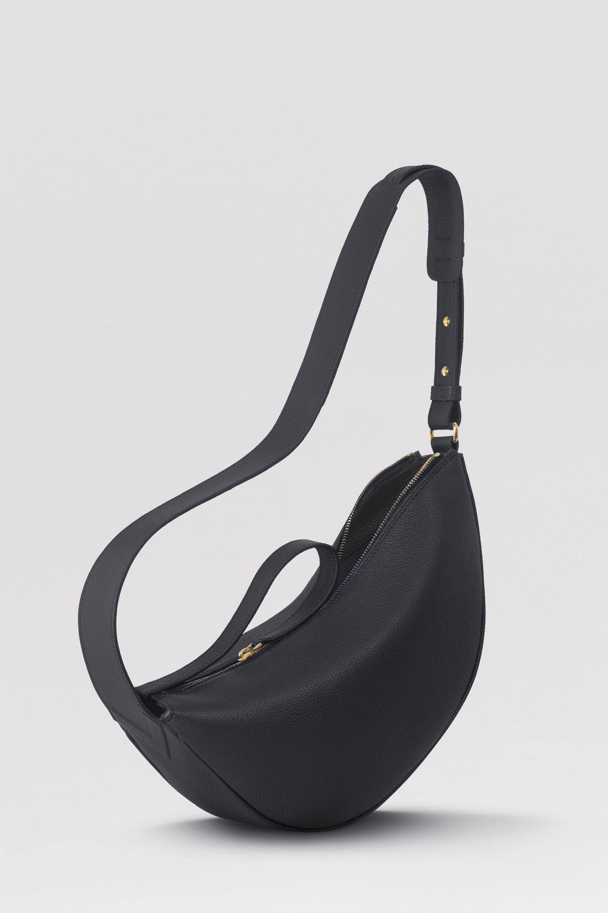 Sac banane Thelma ENVOL bleu de cendre — vue de face ouvert #Couleur_Bleu de Cendre