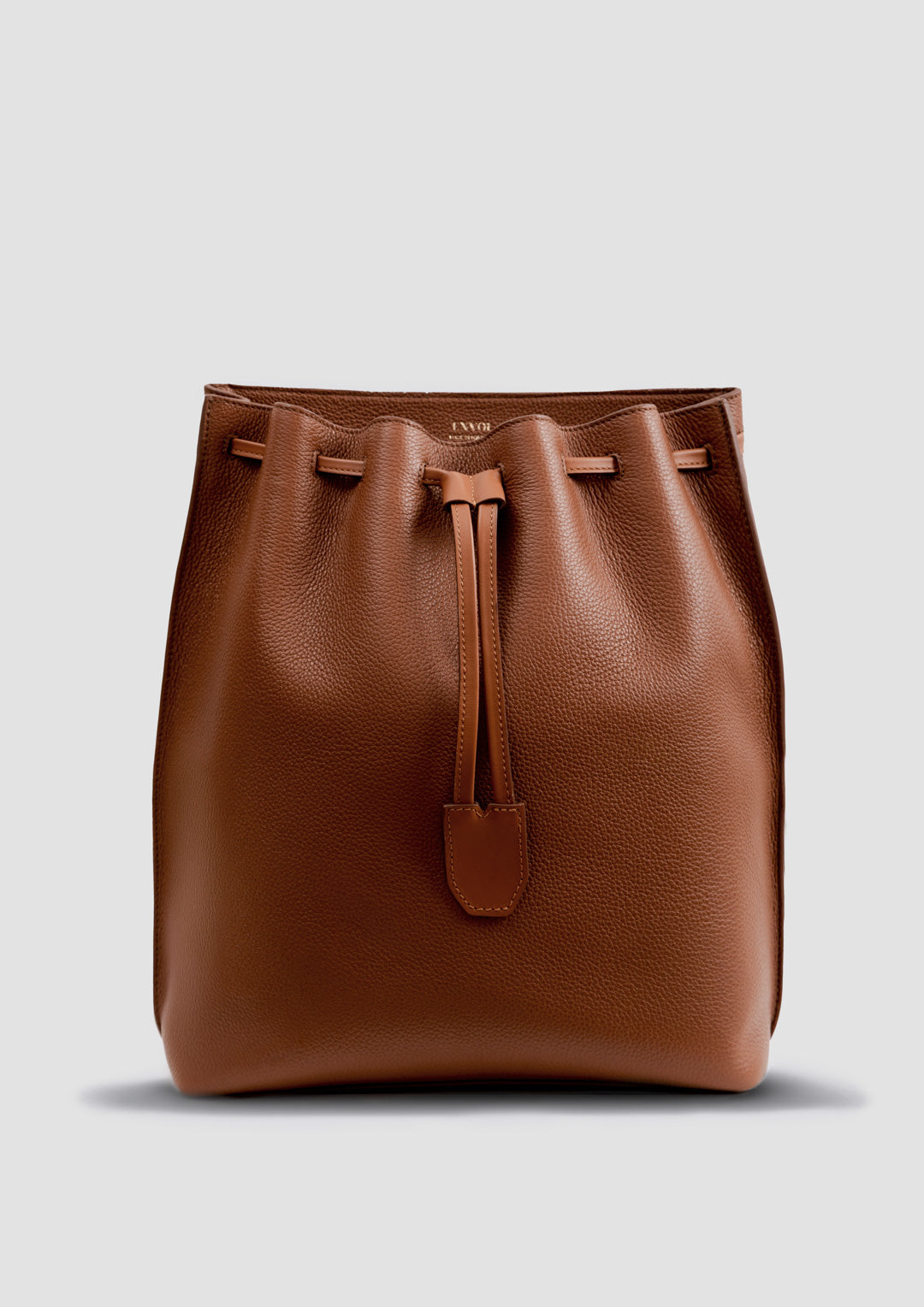 Sac à dos Ysé ENVOL camel — vue de face fermé #Couleur_Camel