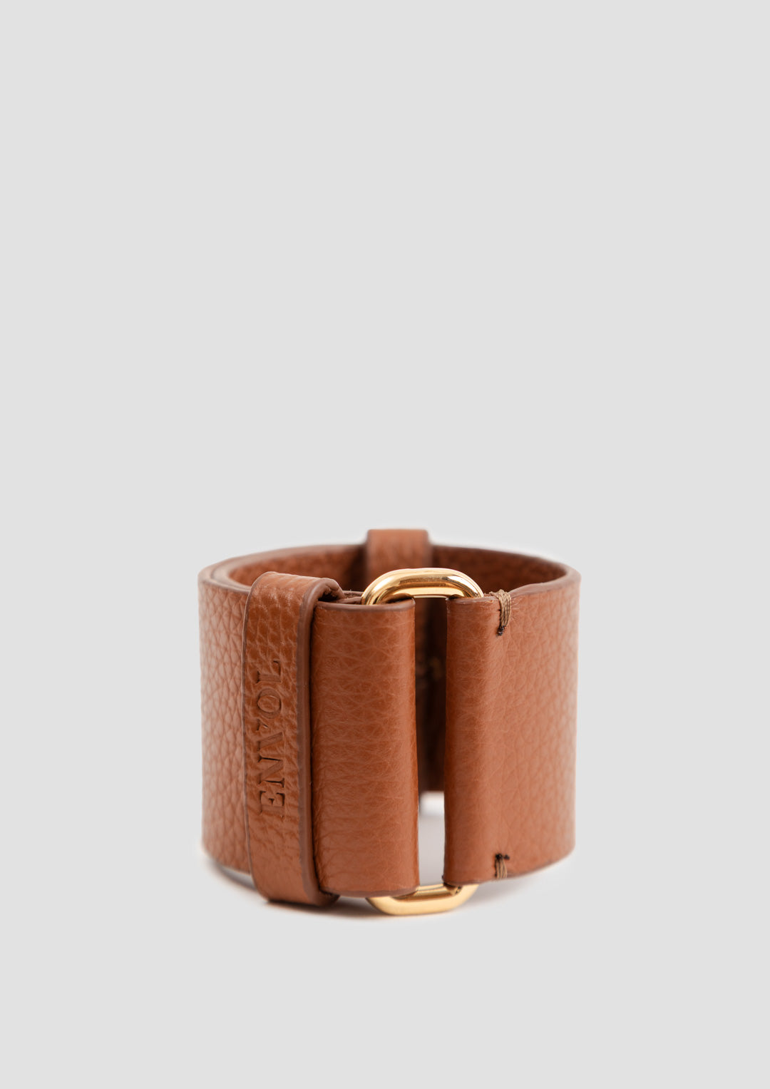 Bracelet manchette Ava ENVOL camel — vue de profil #Couleur_Camel