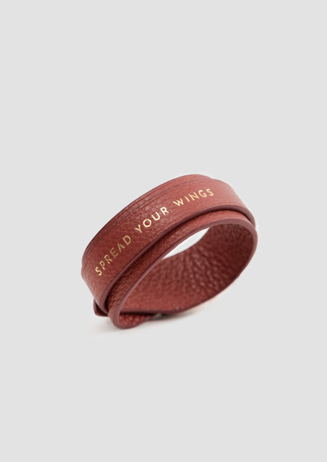 Bracelet double tour Billie ENVOL bois de rose — vue de face #Couleur_Bois de Rose