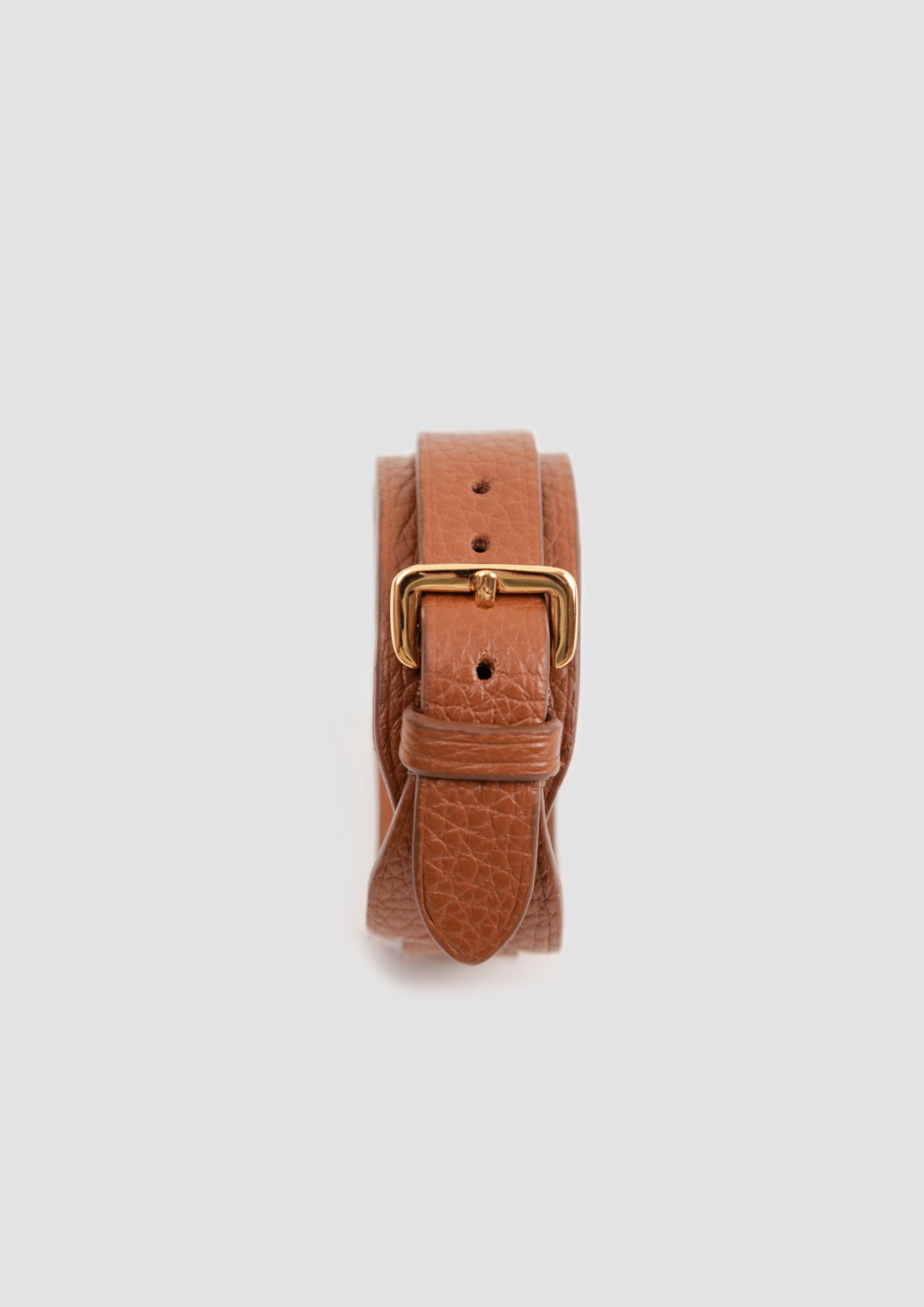 Bracelet double tour Billie ENVOL camel — détail boucle #Couleur_Camel