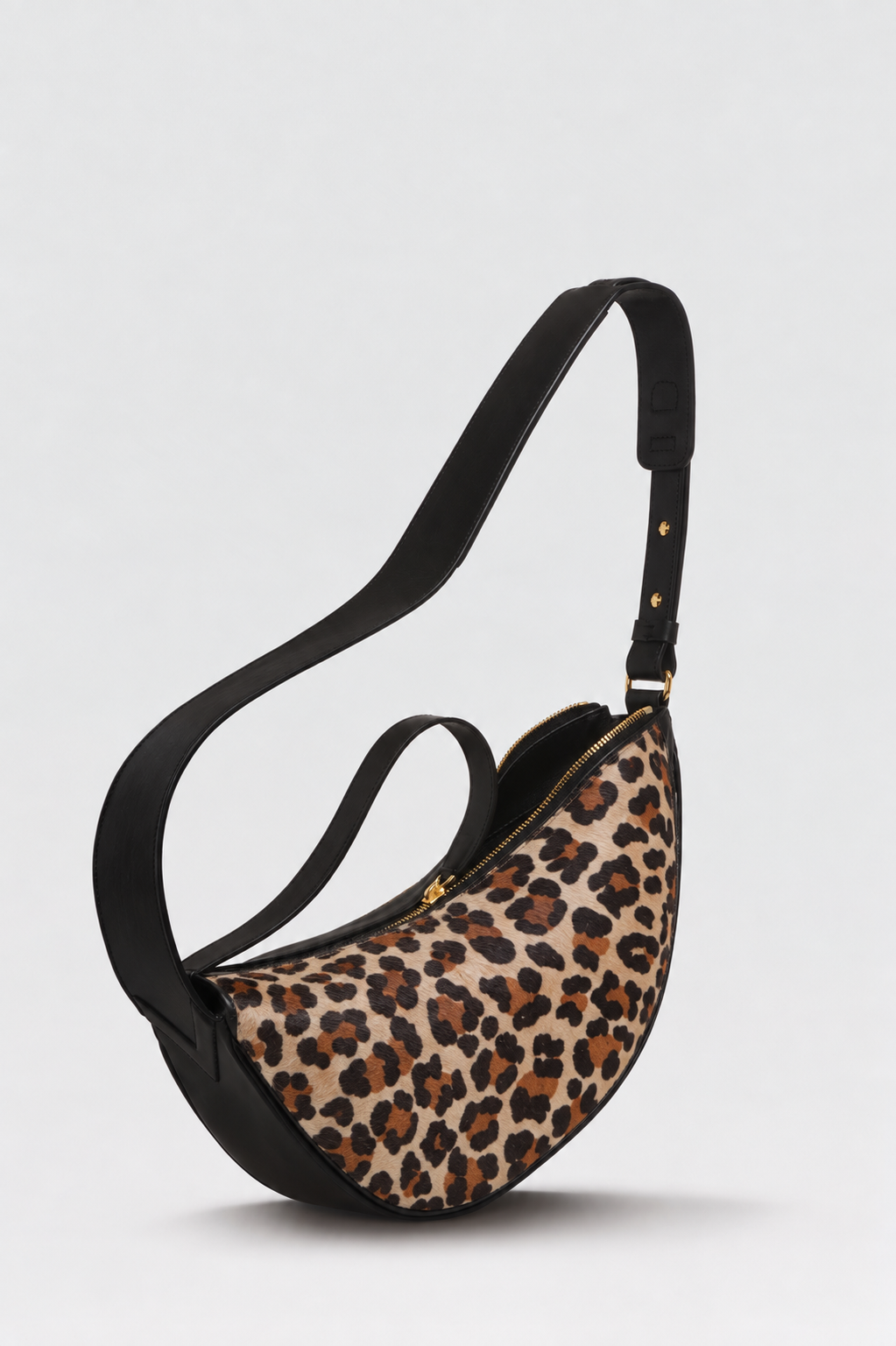 Sac banane Thelma ENVOL imprimé léopard — vue de face ouvert #Couleur_Léopard