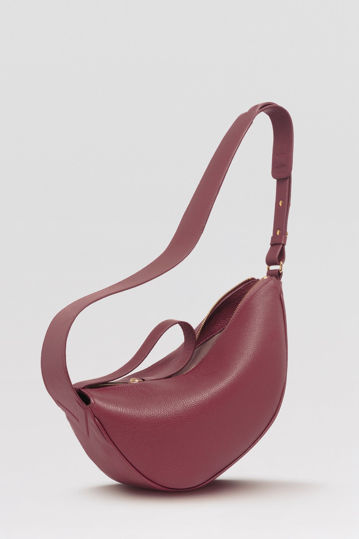 Sac banane Thelma ENVOL bois de rose — vue de face ouvert #Couleur_Bois de Rose