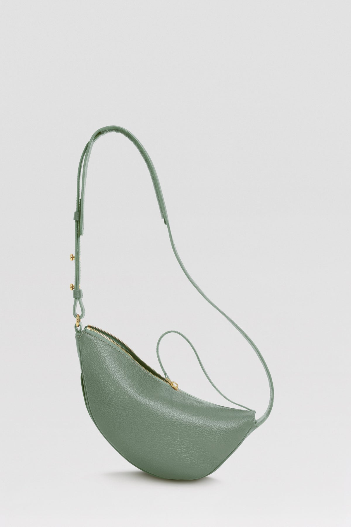 Mini sac banane Lou ENVOL vert amande — vue de dos #Couleur_Vert Amande