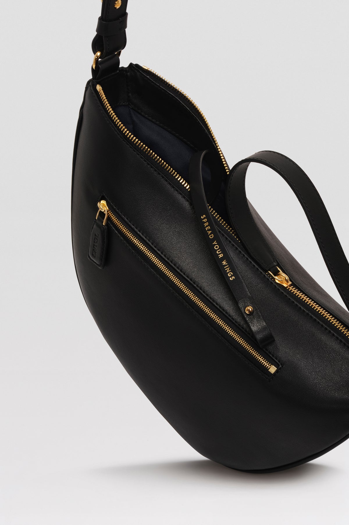 Sac banane Thelma ENVOL noir — détail poche arrière #Couleur_Noir