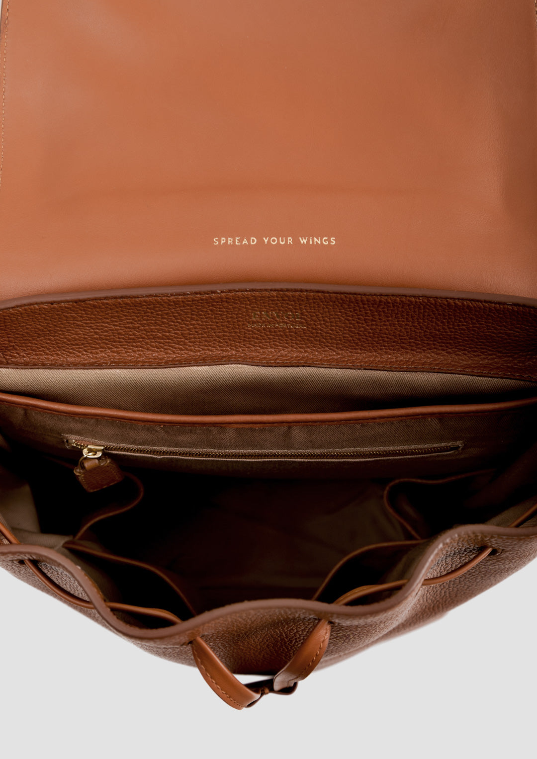 Sac à dos Ysé ENVOL camel — intérieur #Couleur_Camel