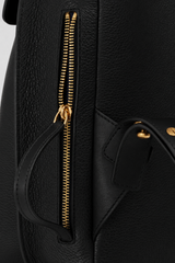 Sac à dos Ysé ENVOL noir — détail fermeture et bandoulière #Couleur_Noir